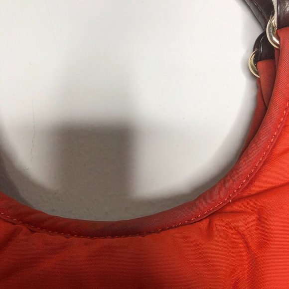 Kate Spade Womens Stevie Nylon Corduroy Purse Orange Brown Bag - Picture 7 of 9